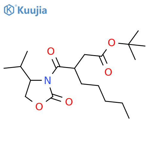 3-(S)-(4-(S)-Isopropyl-2-oxo-oxazolidine-3-carbonyl)-octanoic Acid tert-Butyl Ester structure