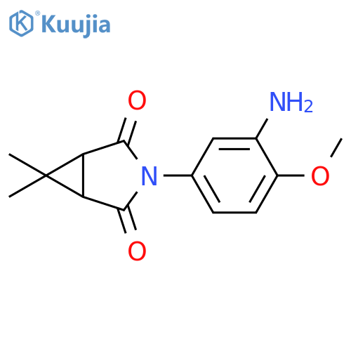 3-(3-amino-4-methoxyphenyl)-6,6-dimethyl-3-azabicyclo3.1.0hexane-2,4-dione structure