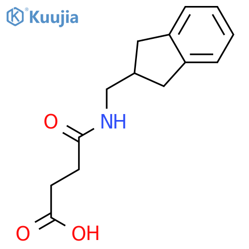 Butanoic acid, 4-[[(2,3-dihydro-1H-inden-2-yl)methyl]amino]-4-oxo- structure