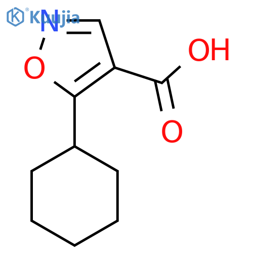 5-cyclohexyl-1,2-oxazole-4-carboxylic acid structure