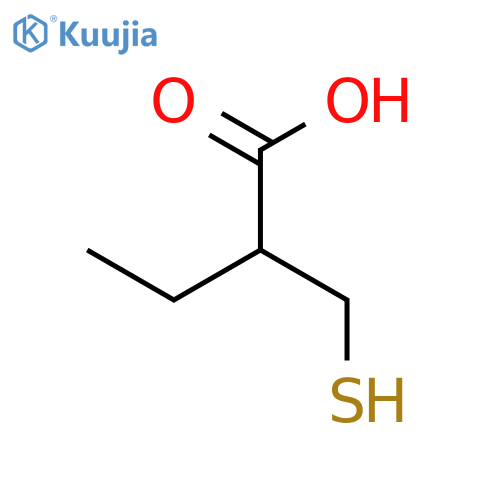 Butanoic acid, 2-(mercaptomethyl)-, (±)- structure