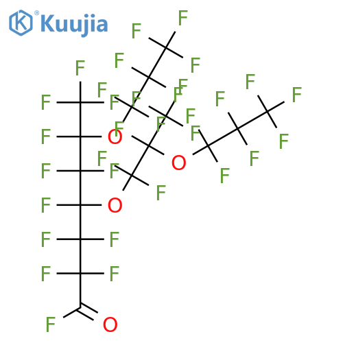 HEPTANOYL FLUORIDE, 2,2,3,3,4,5,5,6,7,7,7-UNDECAFLUORO-6-(HEPTAFLUOROPROPOXY)-4-[1,1,2,3,3,3-HEXAFLUORO-2-(HEPTAFLUOROPROPOXY)PROPOXY]- structure