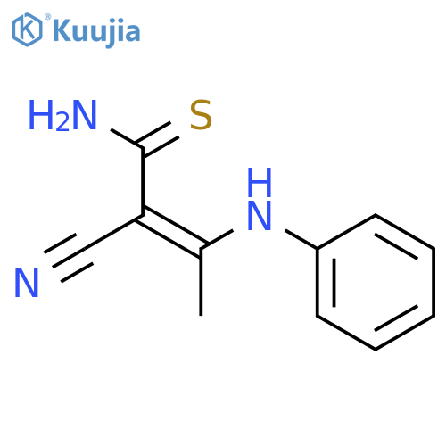 2-BUTENETHIOAMIDE, 2-CYANO-3-(PHENYLAMINO)- structure