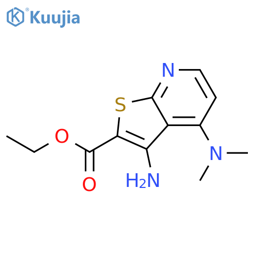 Ethyl 3-Amino-4-(dimethylamino)thieno-2,3-bpyridine-2-carboxylate structure