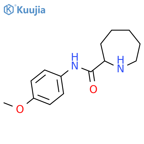 Azepane-2-carboxylic acid (4-methoxy-phenyl)-amide structure