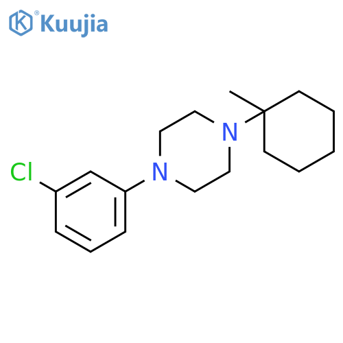 Piperazine, 1-(3-chlorophenyl)-4-(1-methylcyclohexyl)- structure