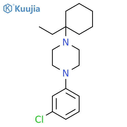 PIPERAZINE, 1-(3-CHLOROPHENYL)-4-(1-ETHYLCYCLOHEXYL)- structure