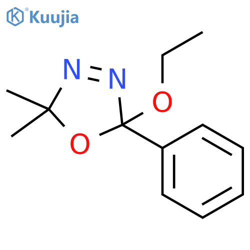 1,3,4-OXADIAZOLE, 2-ETHOXY-2,5-DIHYDRO-5,5-DIMETHYL-2-PHENYL- structure