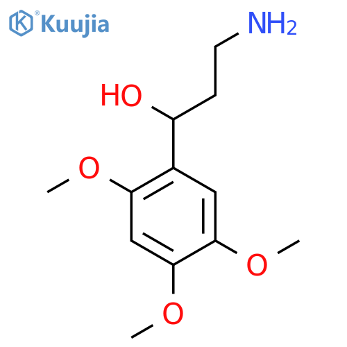 3-amino-1-(2,4,5-trimethoxyphenyl)propan-1-ol structure