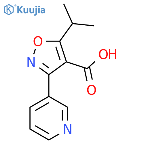 5-(Propan-2-yl)-3-(pyridin-3-yl)-1,2-oxazole-4-carboxylic acid structure