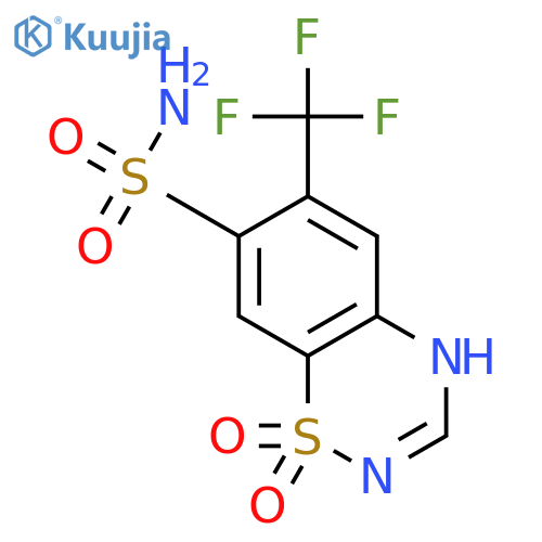 2H-1,2,4-Benzothiadiazine-7-sulfonamide,6-(trifluoromethyl)-, 1,1-dioxide structure