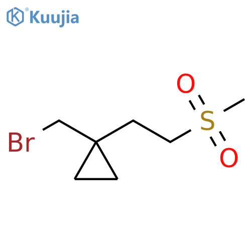 Cyclopropane, 1-(bromomethyl)-1-[2-(methylsulfonyl)ethyl]- structure