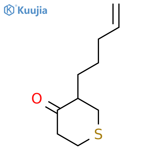 4H-Thiopyran-4-one, tetrahydro-3-(4-pentenyl)- structure