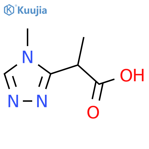 2-(4-Methyl-4H-1,2,4-triazol-3-yl)propanoic acid structure