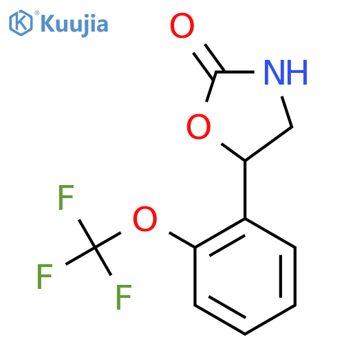 5-2-(trifluoromethoxy)phenyl-1,3-oxazolidin-2-one structure