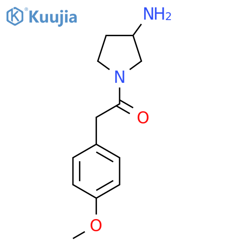 1-(3-Aminopyrrolidin-1-yl)-2-(4-methoxyphenyl)ethan-1-one structure