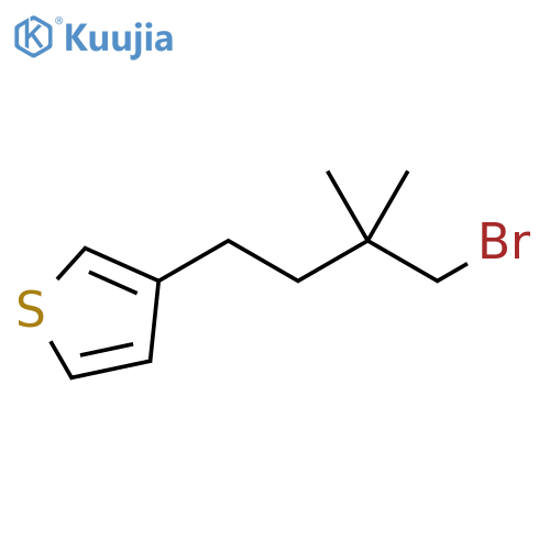 Thiophene, 3-(4-bromo-3,3-dimethylbutyl)- structure