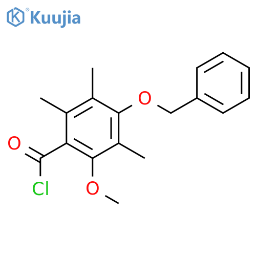 Benzoyl chloride, 2-methoxy-3,5,6-trimethyl-4-(phenylmethoxy)- structure