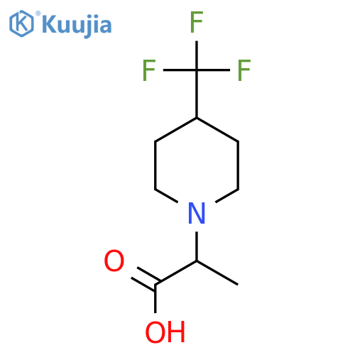 2-[4-(Trifluoromethyl)piperidin-1-yl]propanoic acid structure