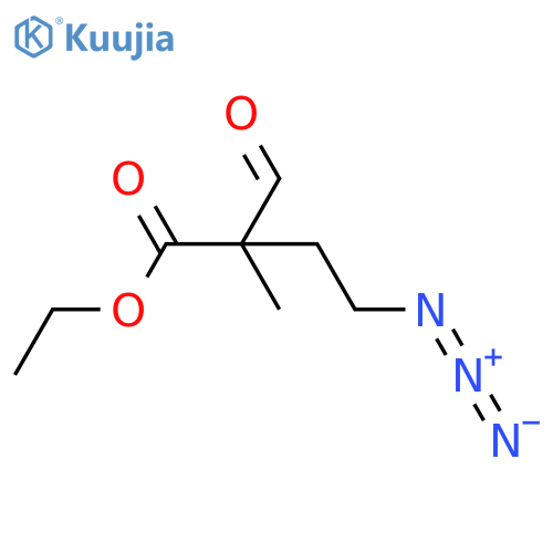 Butanoic acid, 4-azido-2-formyl-2-methyl-, ethyl ester structure