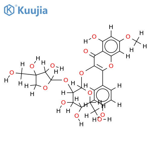 rhamnocitrin 3-O-beta-D-apiofuranosyl(1*2)-beta-D-glucopyranoside structure