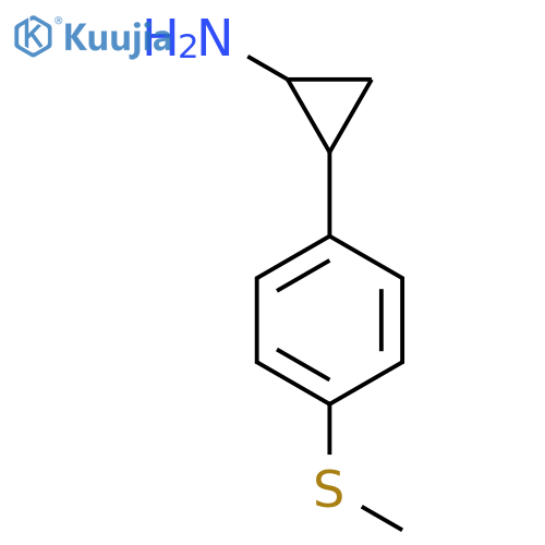 2-4-(methylsulfanyl)phenylcyclopropan-1-amine structure