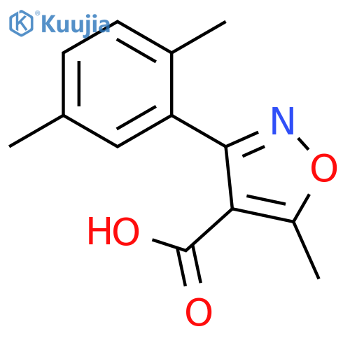 4-Isoxazolecarboxylic acid, 3-(2,5-dimethylphenyl)-5-methyl- structure