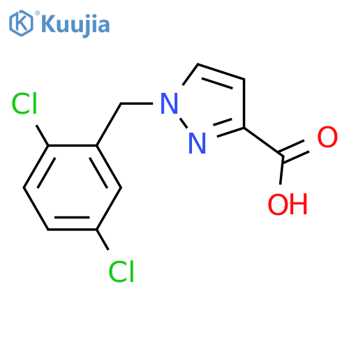 1-(2,5-dichlorophenyl)methyl-1H-pyrazole-3-carboxylic acid structure