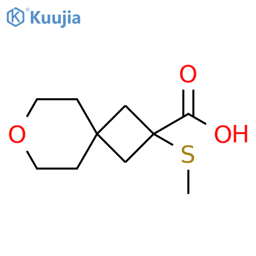 2-(methylsulfanyl)-7-oxaspiro3.5nonane-2-carboxylic acid structure