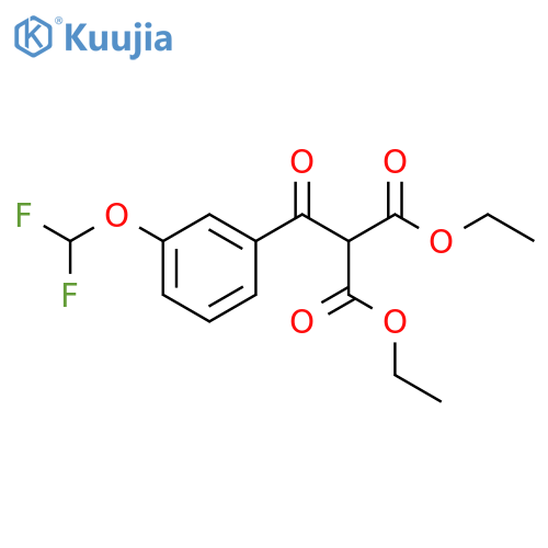 Propanedioic acid, [3-(difluoromethoxy)benzoyl]-, diethyl ester structure