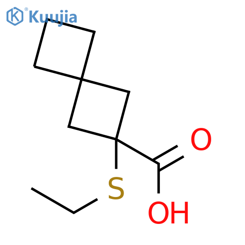 2-(ethylsulfanyl)spiro3.3heptane-2-carboxylic acid structure