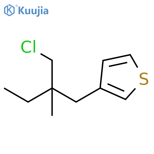 Thiophene, 3-[2-(chloromethyl)-2-methylbutyl]- structure