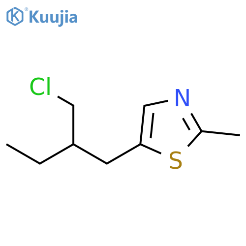 Thiazole, 5-[2-(chloromethyl)butyl]-2-methyl- structure