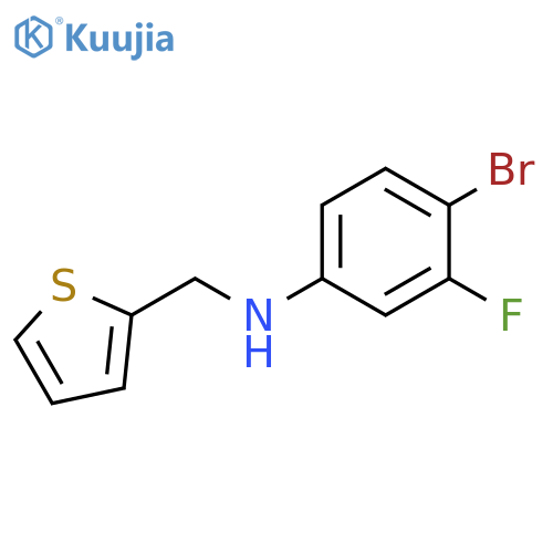 4-bromo-3-fluoro-N-(thiophen-2-yl)methylaniline structure