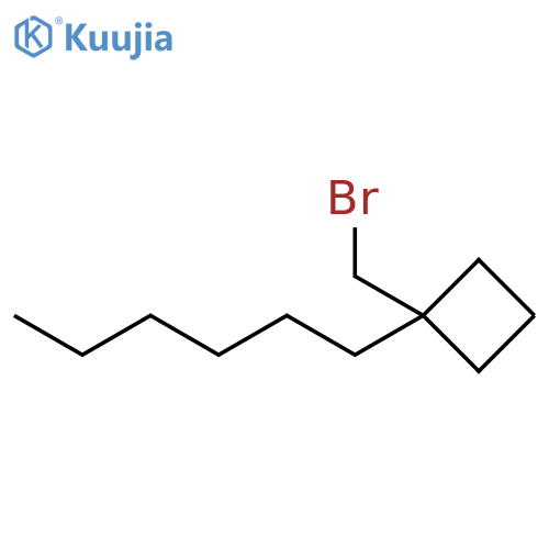 Cyclobutane, 1-(bromomethyl)-1-hexyl- structure