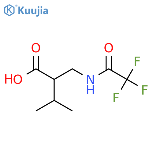3-methyl-2-(trifluoroacetamido)methylbutanoic acid structure