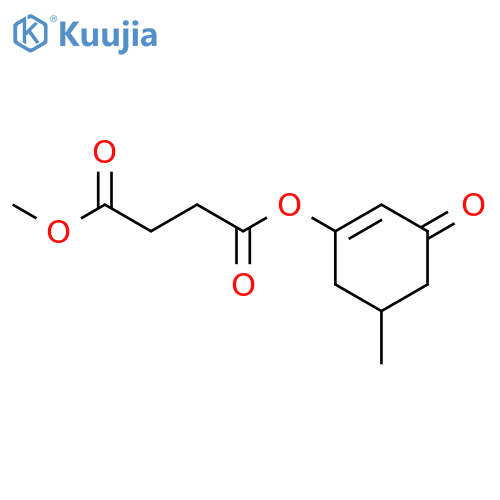 Butanedioic acid, methyl 5-methyl-3-oxo-1-cyclohexen-1-yl ester structure
