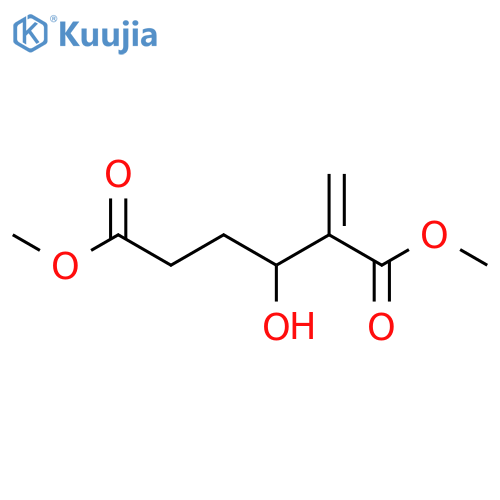 Hexanedioic acid, 3-hydroxy-2-methylene-, dimethyl ester structure