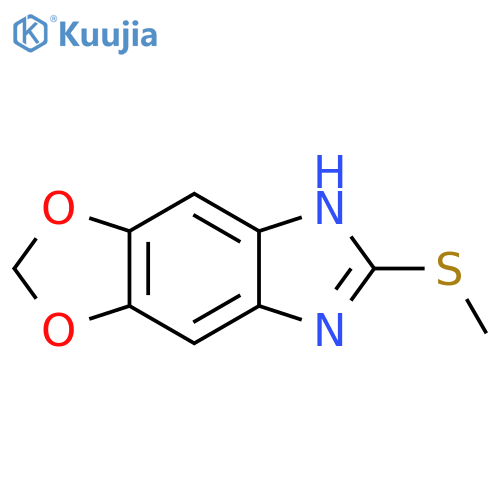5H-1,3-Dioxolo[4,5-f]benzimidazole, 6-(methylthio)- structure