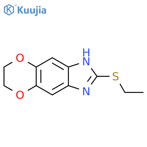 1H-[1,4]Dioxino[2,3-f]benzimidazole, 2-(ethylthio)-6,7-dihydro- structure