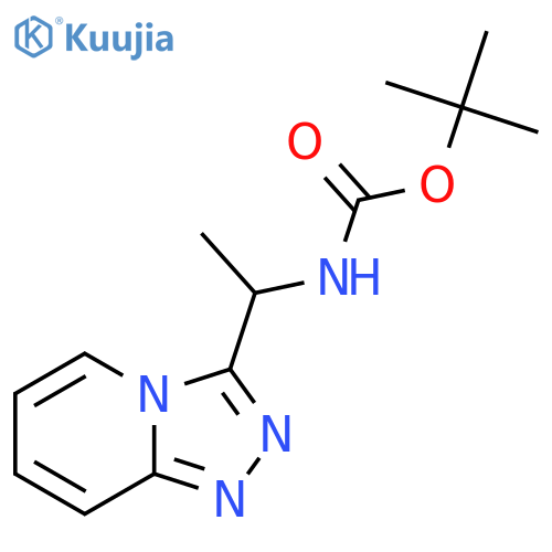tert-butyl N-1-(1,2,4triazolo4,3-apyridin-3-yl)ethylcarbamate structure