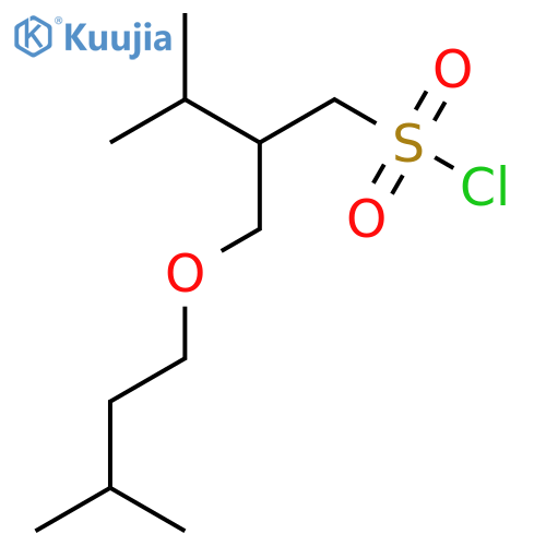 3-methyl-2-(3-methylbutoxy)methylbutane-1-sulfonyl chloride structure