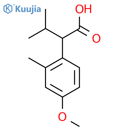 2-(4-methoxy-2-methylphenyl)-3-methylbutanoic acid structure