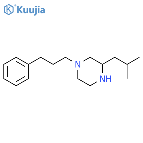 3-(2-methylpropyl)-1-(3-phenylpropyl)piperazine structure