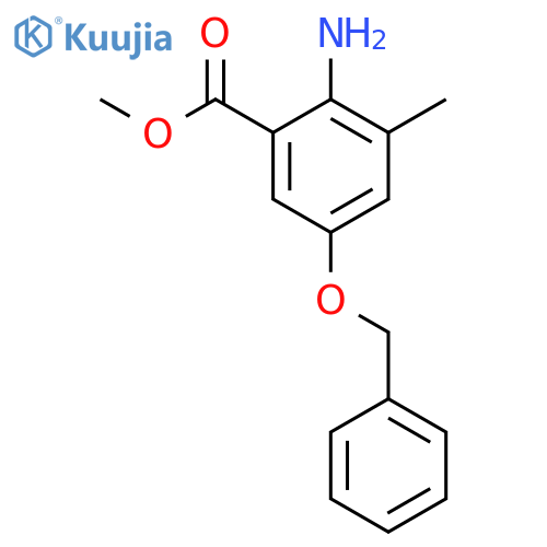 methyl 2-amino-5-(benzyloxy)-3-methylbenzoate structure