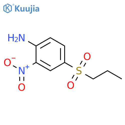 Benzenamine, 2-nitro-4-(propylsulfonyl)- structure