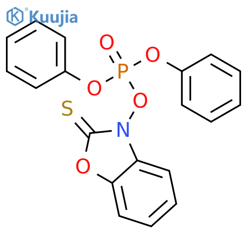 2(3H)-Benzoxazolethione, 3-[(diphenoxyphosphinyl)oxy]- structure