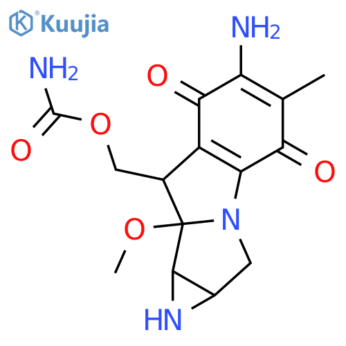 6-amino-8-carbamoyloxymethyl-8a-methoxy-5-methyl-1,1a,2,8,8a,8b-hexahydro-azirino[2',3':3,4]pyrrolo[1,2-a]indole-4,7-dione structure