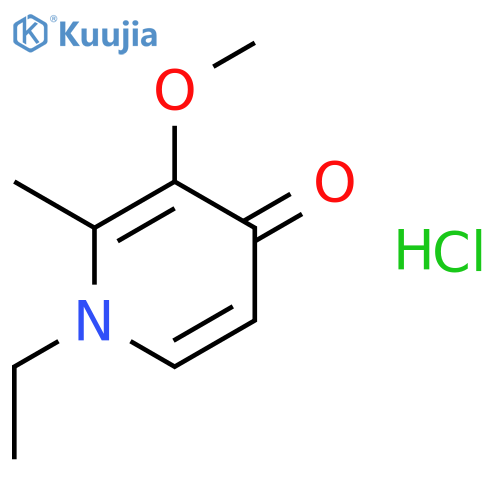 4(1H)-Pyridinone, 1-ethyl-3-methoxy-2-methyl-, hydrochloride structure