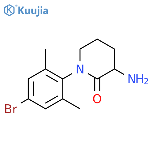 3-amino-1-(4-bromo-2,6-dimethylphenyl)piperidin-2-one structure